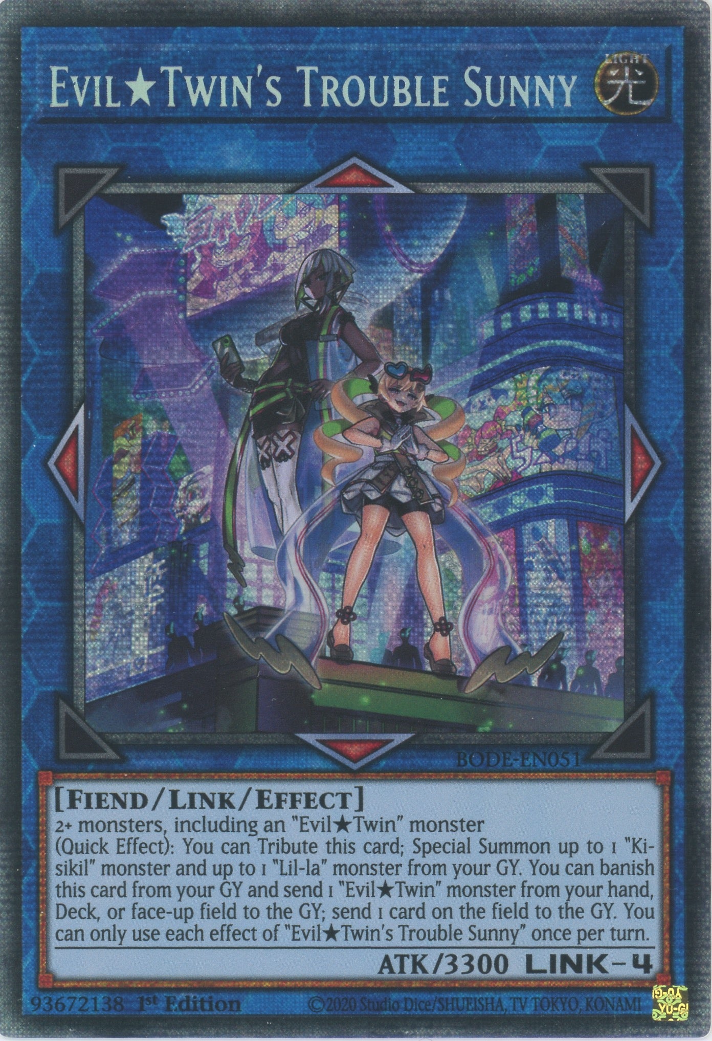 BODE-EN051 - Evil Twin's Trouble Sunny - Starlight Rare - Effect Link Monster - Burst of Destiny