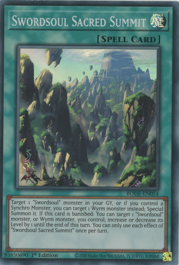 BODE-EN054 - Swordsoul Sacred Summit - Super Rare - Burst of Destiny