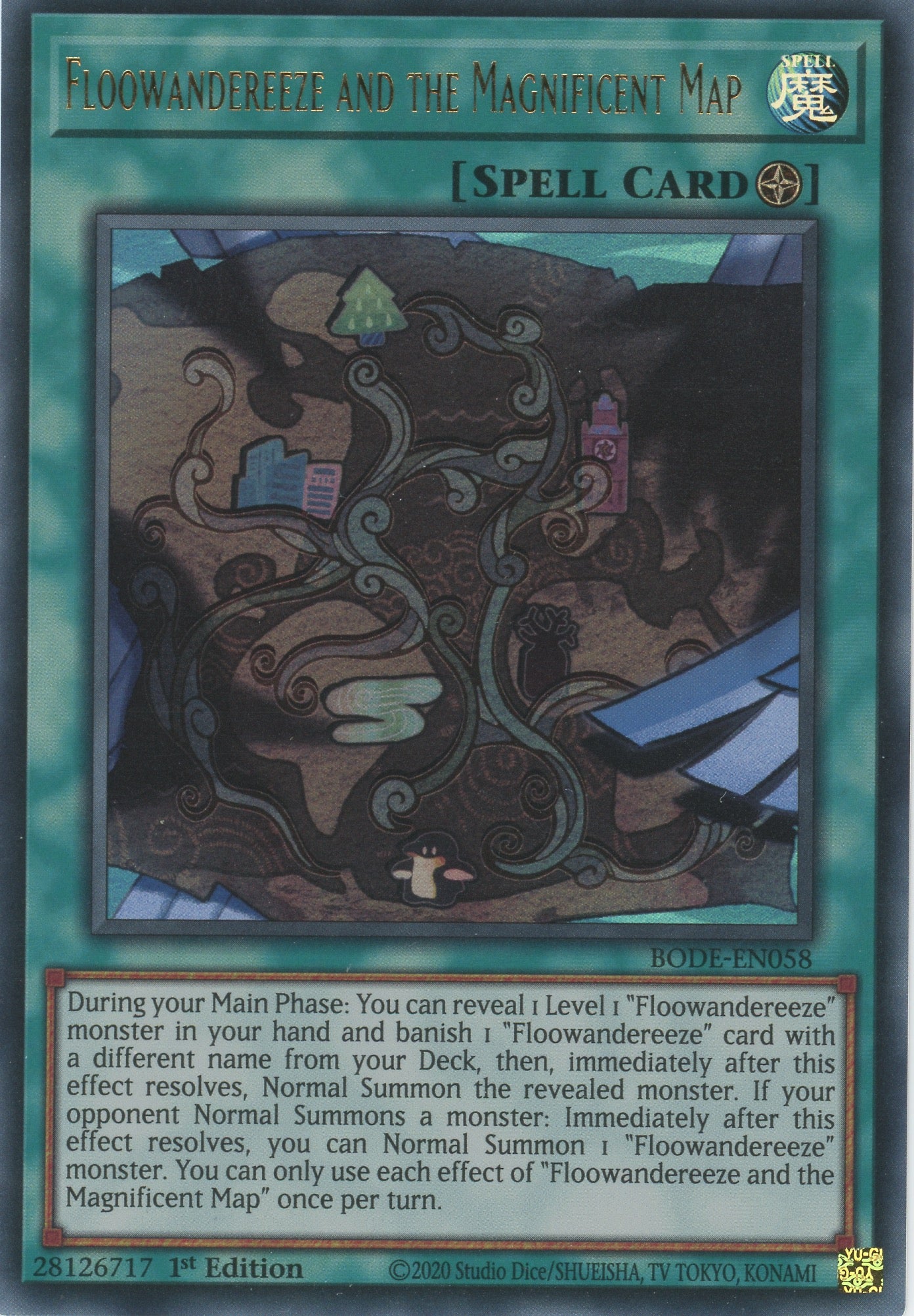 BODE-EN058 - Floowandereeze and the Magnificent Map - Ultra Rare - Field Spell - Burst of Destiny