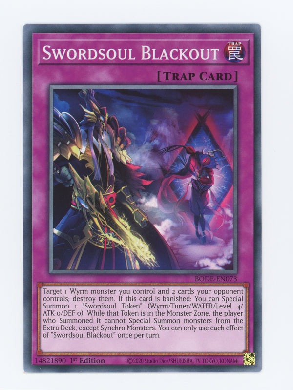 BODE-EN073 - Swordsoul Blackout - Common - Normal Trap - Burst of Destiny