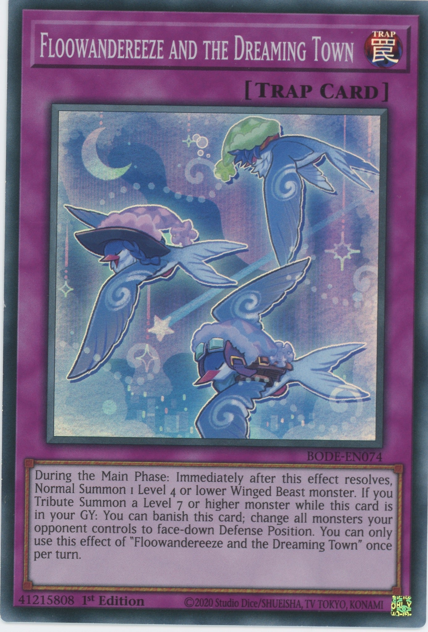 BODE-EN074 - Floowandereeze and the Dreaming Town - Super Rare - Normal Trap - Burst of Destiny