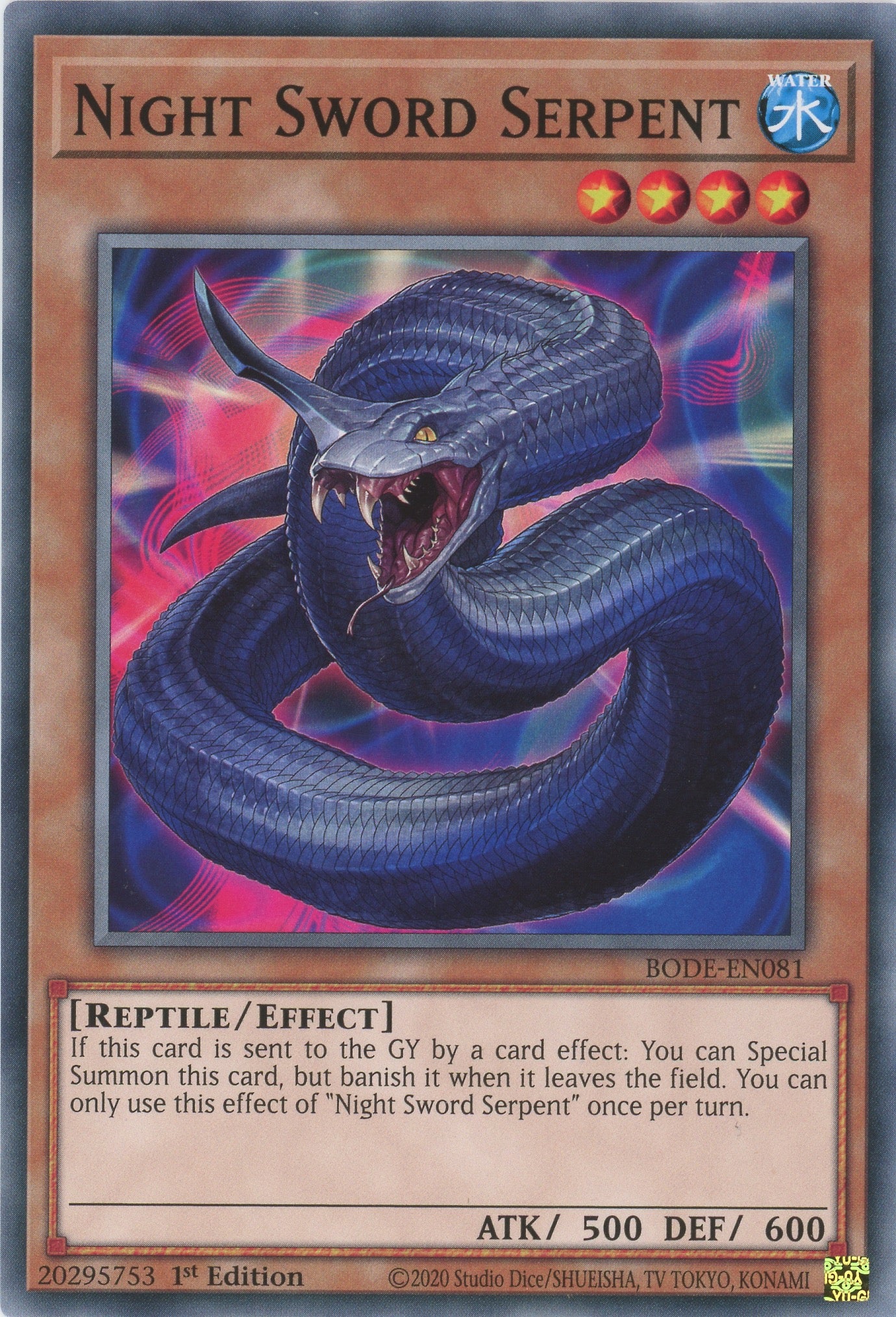 BODE-EN081 - Night Sword Serpent - Common - Effect Monster - Burst of Destiny