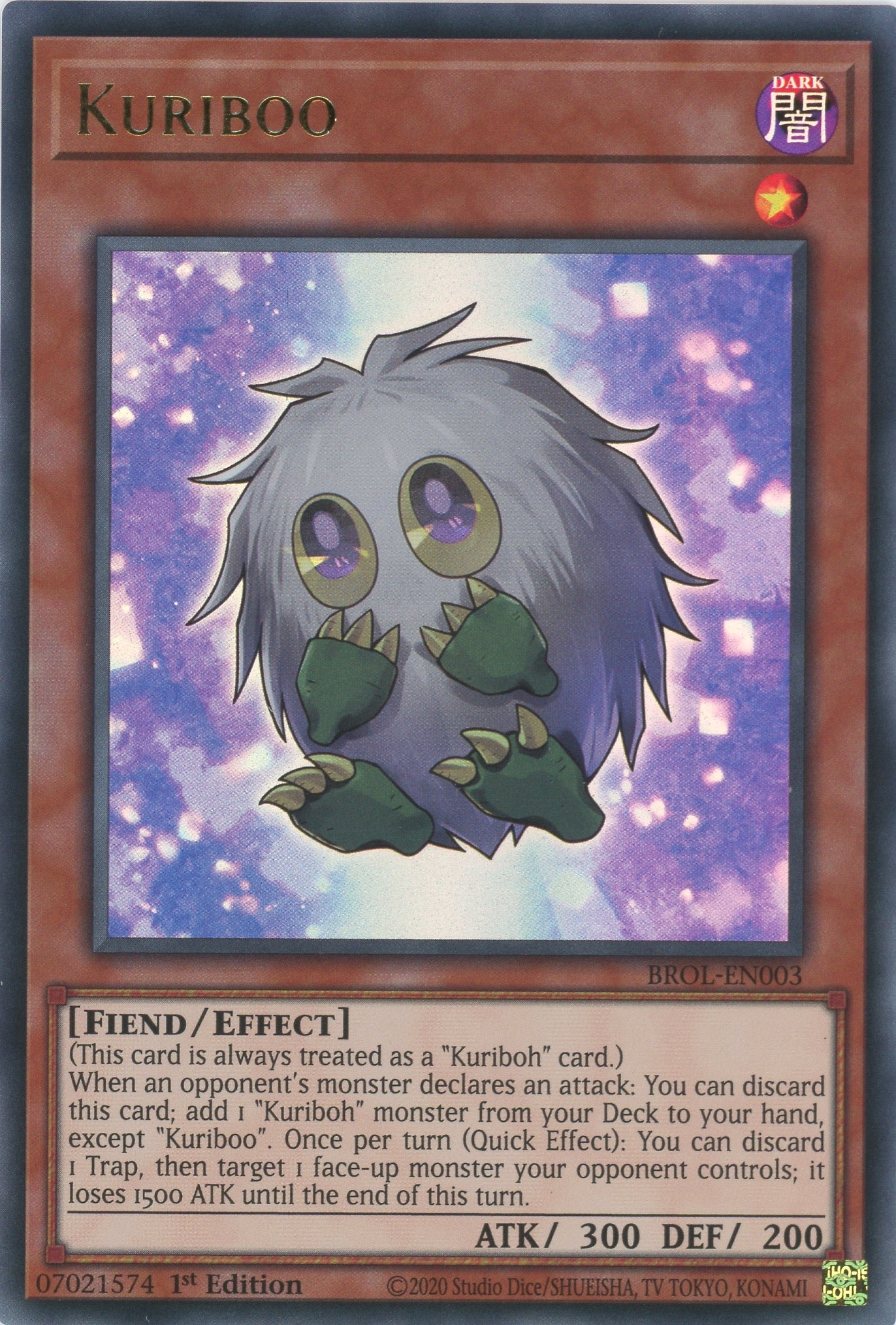 BROL-EN003 - Kuriboo - Ultra Rare - Effect Monster - Brothers of Legend