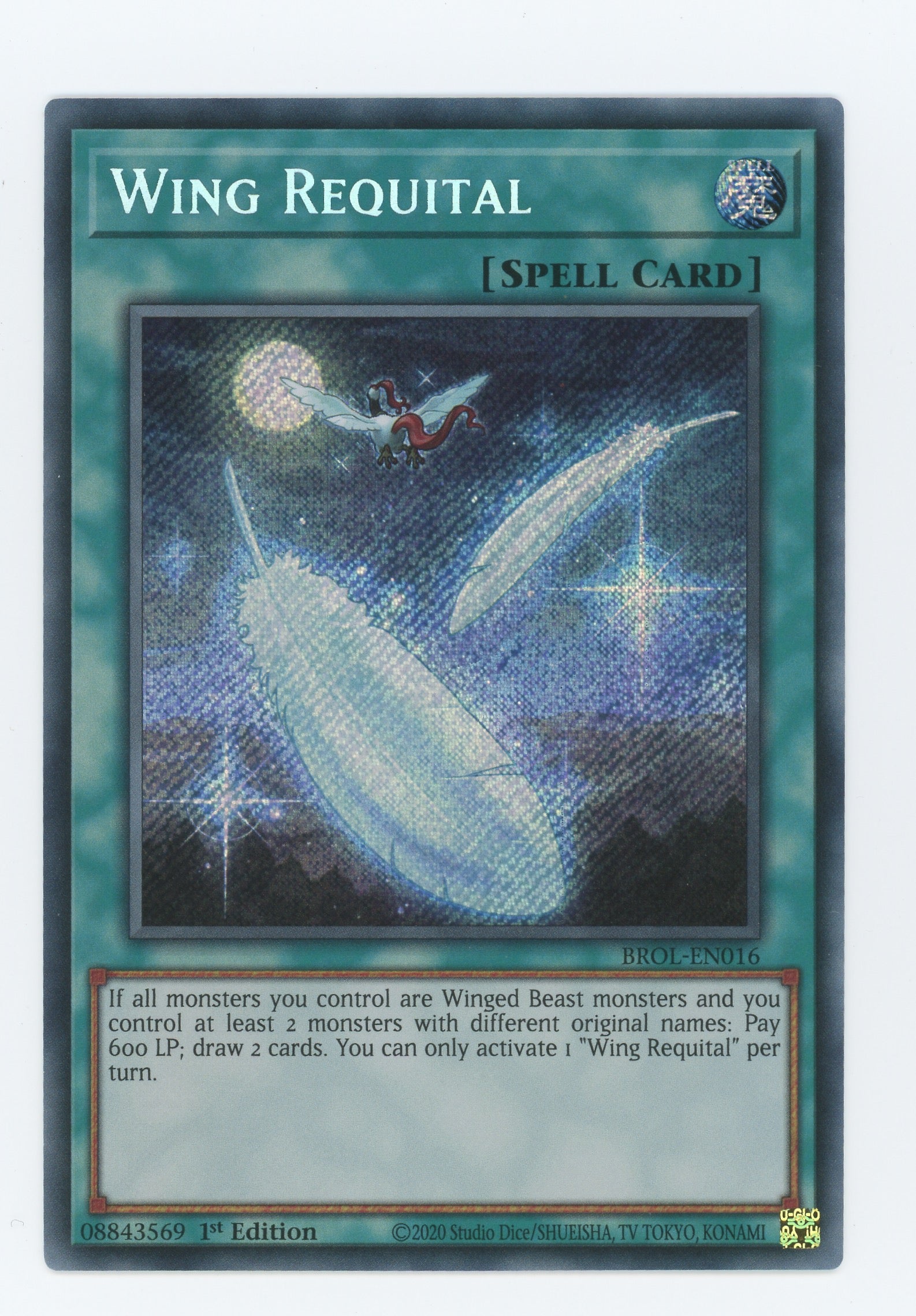 BROL-EN016 - Wing Requital - Secret Rare - Normal Spell - Brothers of Legend