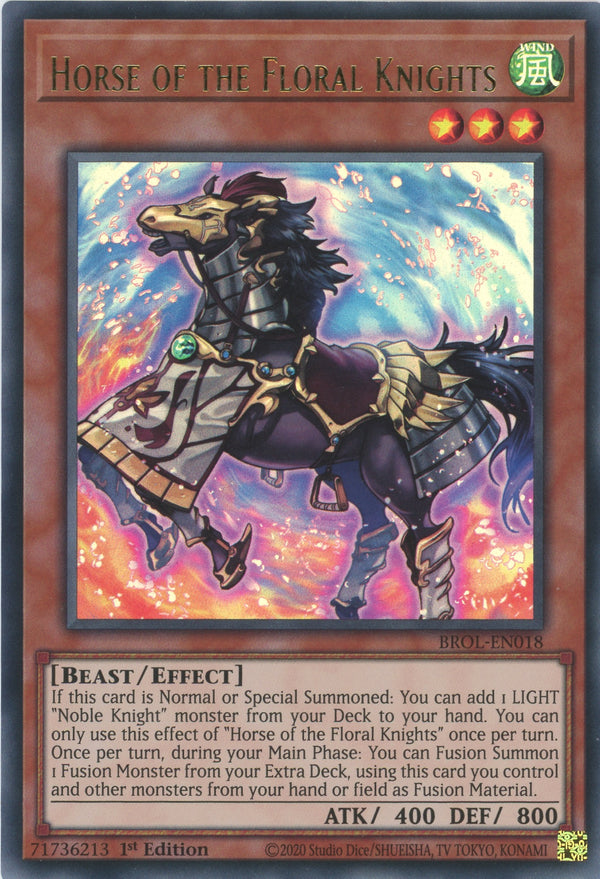 BROL-EN018 - Horse of the Floral Knights - Ultra Rare - Effect Monster - Brothers of Legend