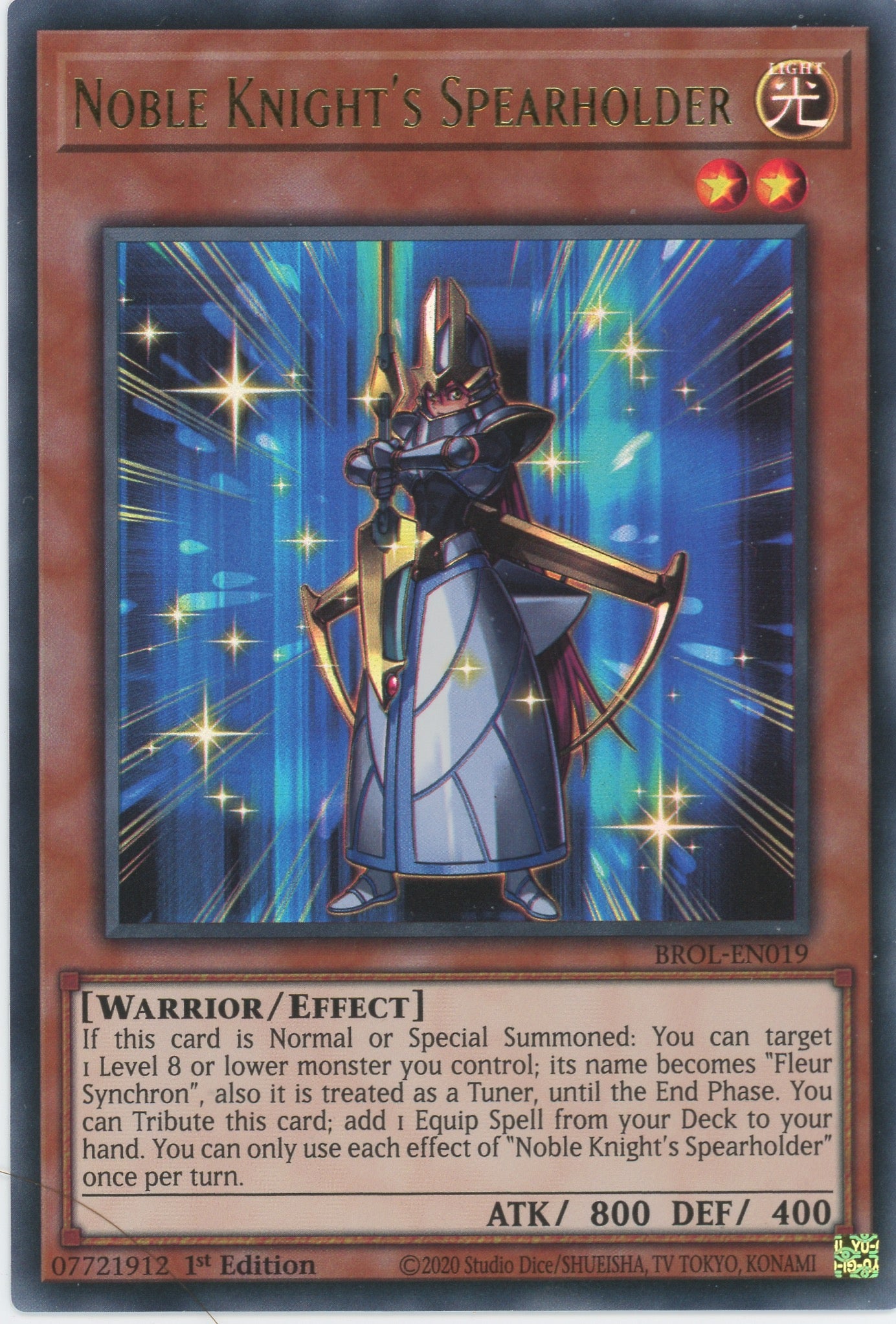 BROL-EN019 - Noble Knight's Spearholder - Ultra Rare - Effect Monster - Brothers of Legend