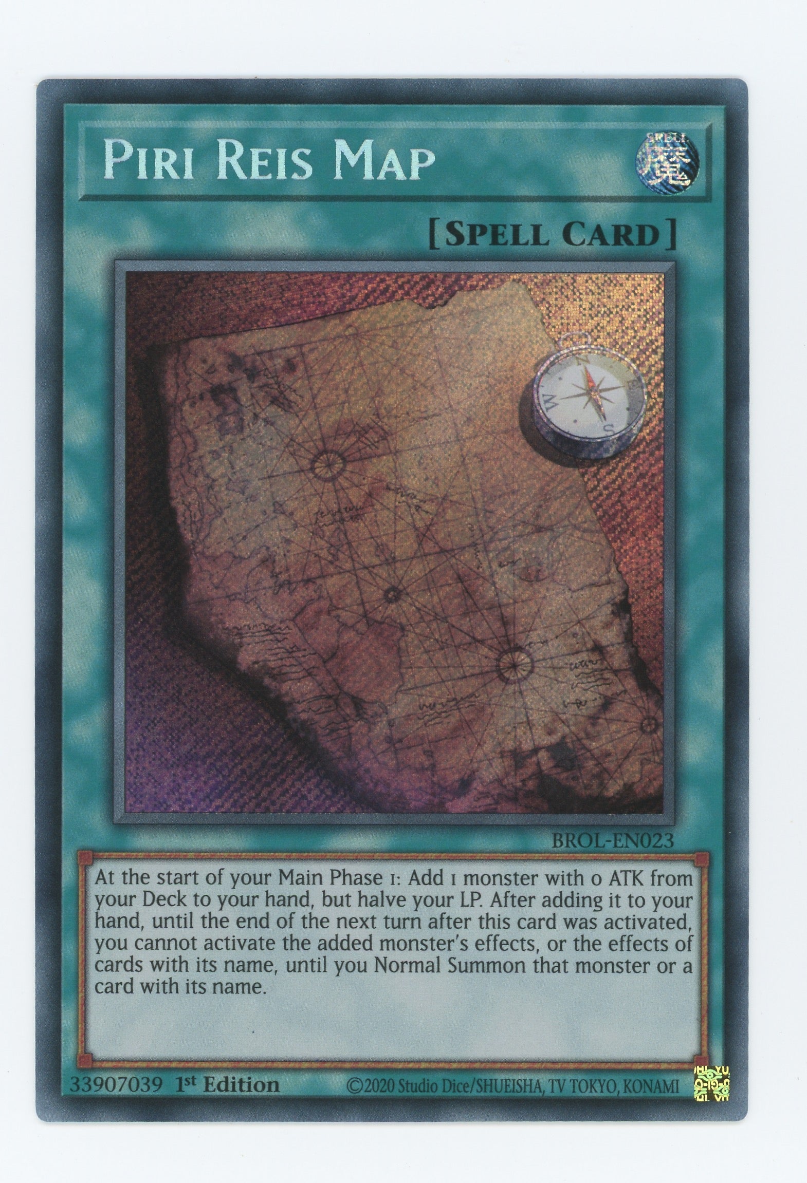 BROL-EN023 - Piri Reis Map - Secret Rare - Normal Spell - Brothers of Legend