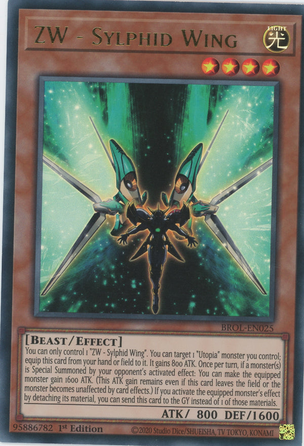 BROL-EN025 - ZW - Sylphid Wing - Ultra Rare - Effect Monster - Brothers of Legend
