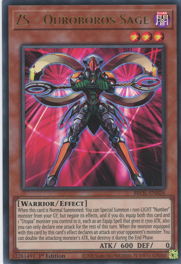 BROL-EN026 - ZS - Ouroboros Sage - Ultra Rare - Effect Monster - Brothers of Legend