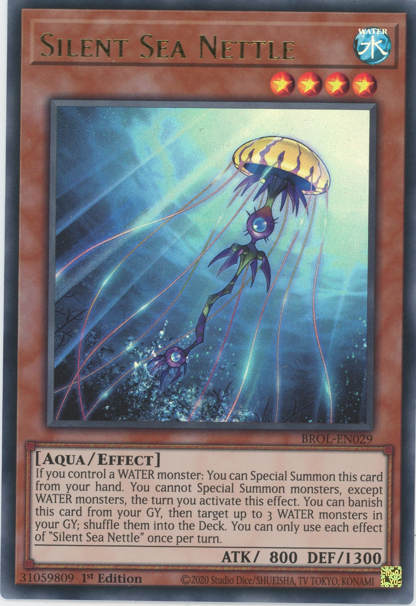 BROL-EN029 - Silent Sea Nettle - Ultra Rare - Effect Monster - Brothers of Legend