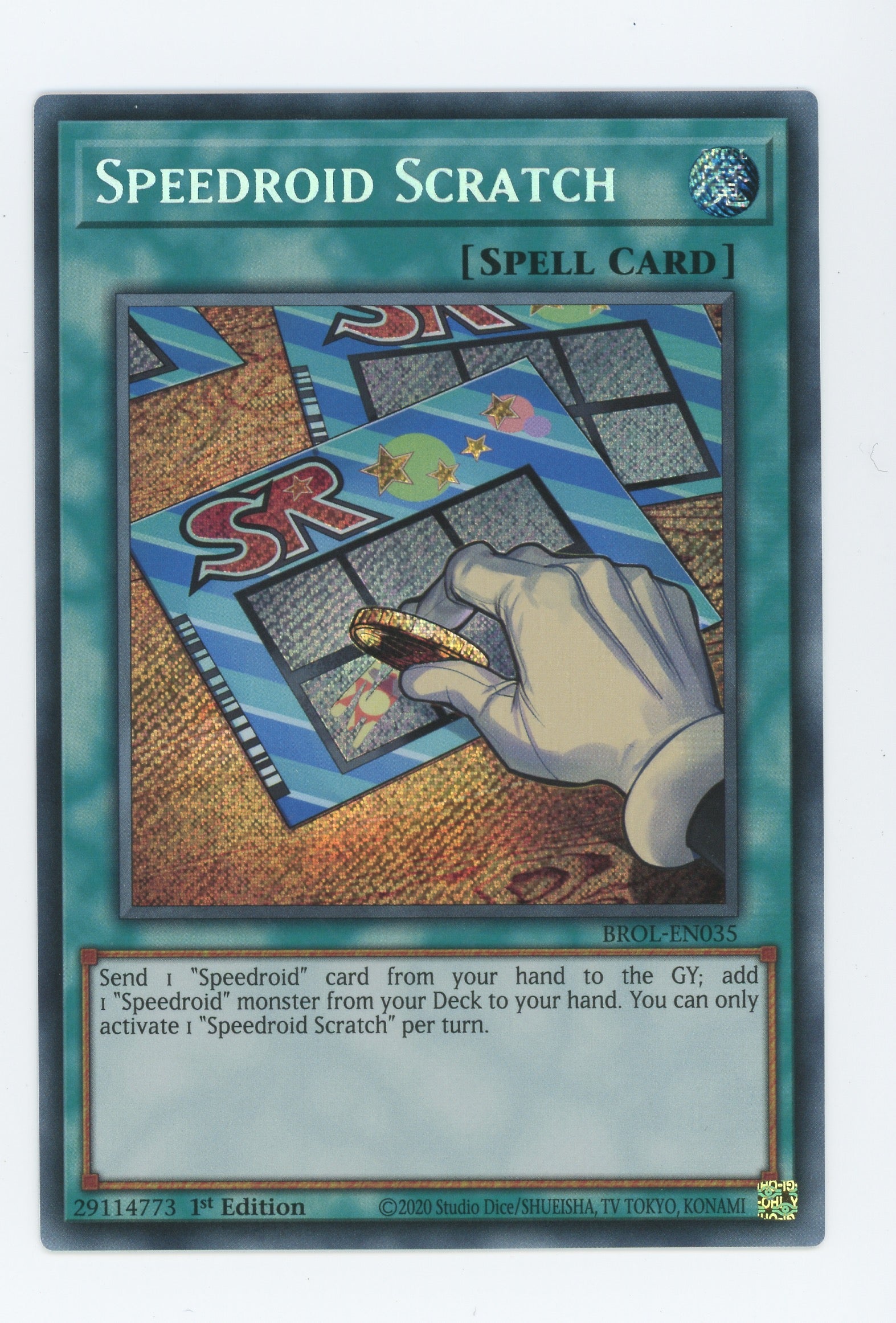 BROL-EN035 - Speedroid Scratch - Secret Rare - Normal Spell - Brothers of Legend