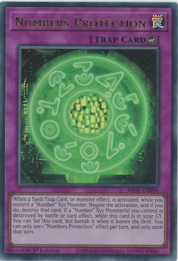BROL-EN056 - Numbers Protection - Ultra Rare - Counter Trap - Brothers of Legend