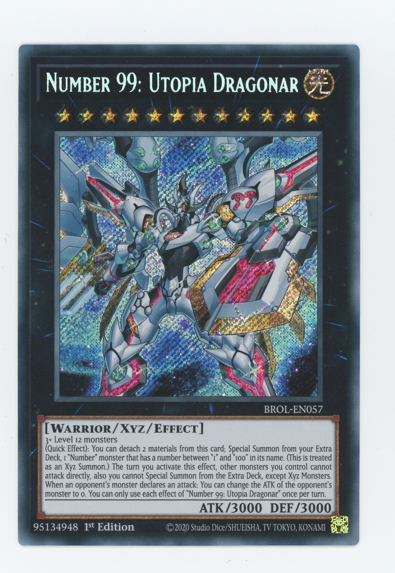 BROL-EN057 - Number 99: Utopia Dragonar - Secret Rare - Effect Xyz Monster - Brothers of Legend