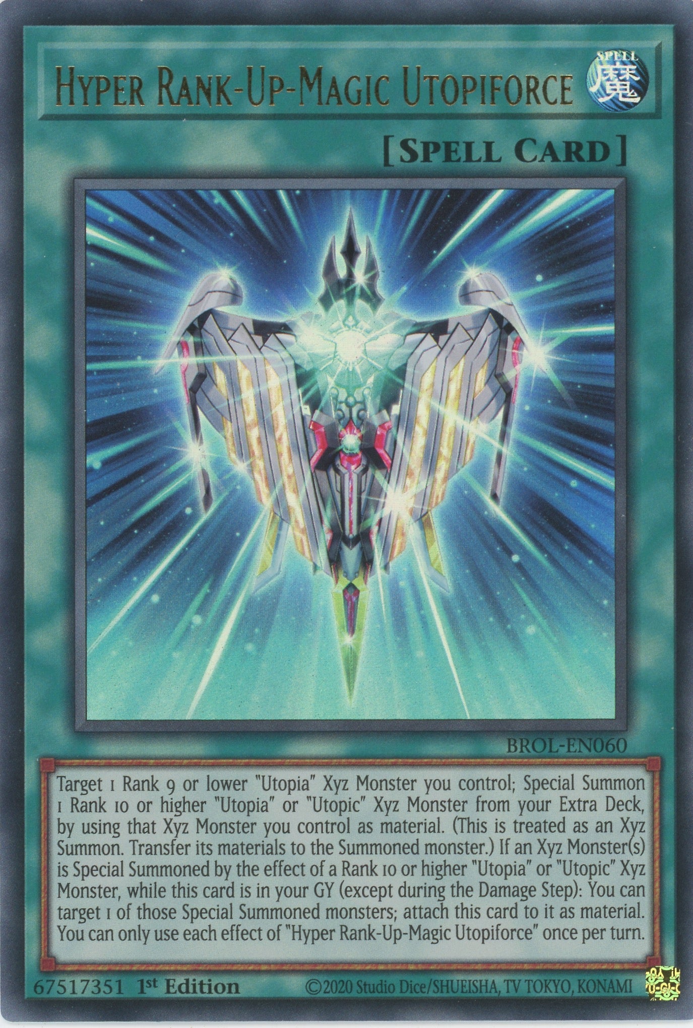 BROL-EN060 - Hyper Rank-Up-Magic Utopiforce - Ultra Rare - Normal Spell - Brothers of Legend