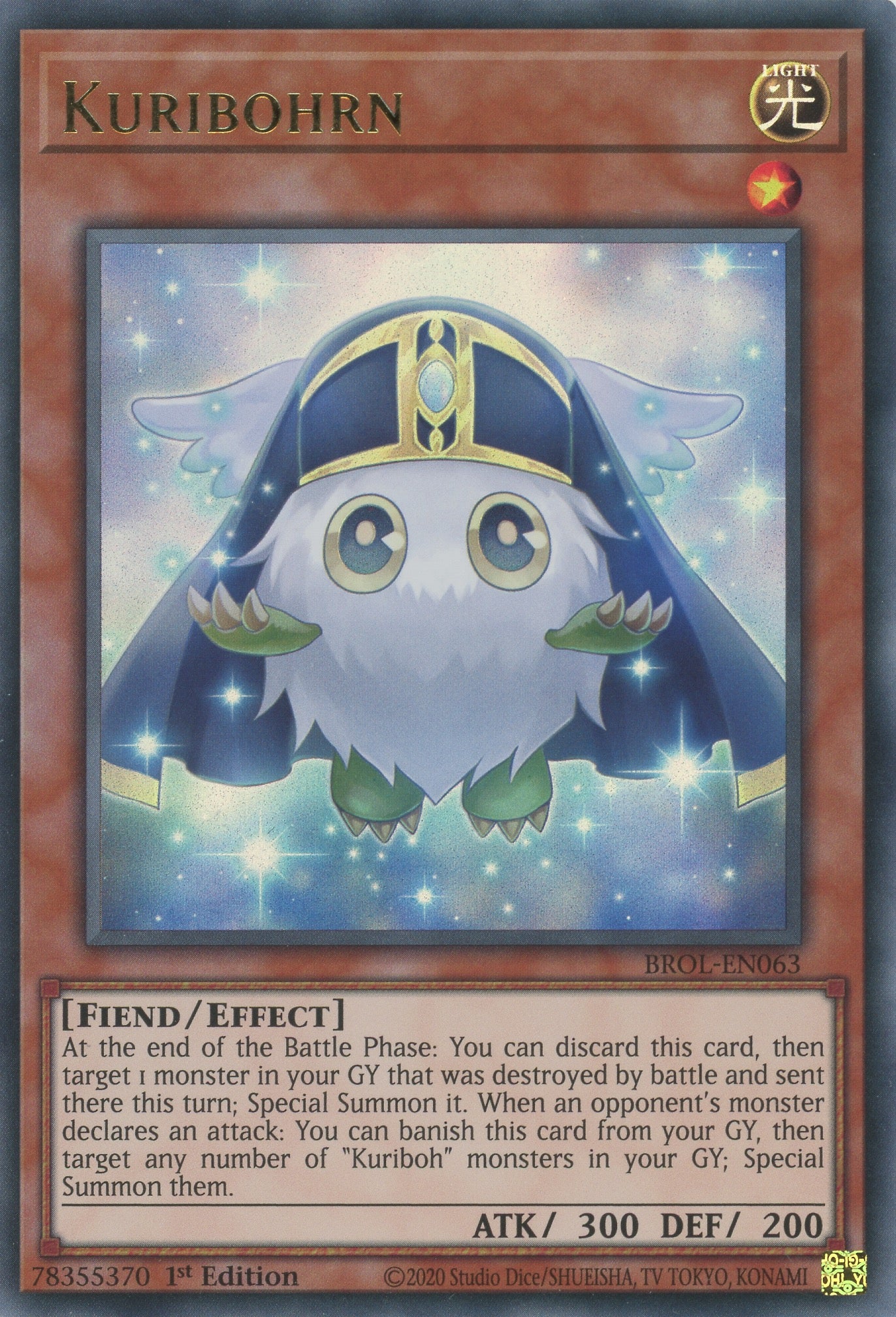 BROL-EN063 - Kuribohrn - Ultra Rare - Effect Monster - Brothers of Legend