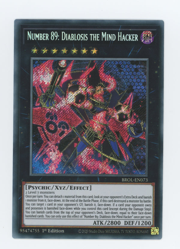 BROL-EN073 - Number 89: Diablosis the Mind Hacker - Secret Rare - Effect Xyz Monster - Brothers of Legend
