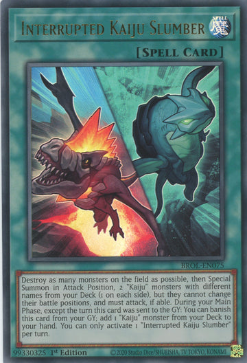 BROL-EN075 - Interrupted Kaiju Slumber - Ultra Rare - Brothers of Legend