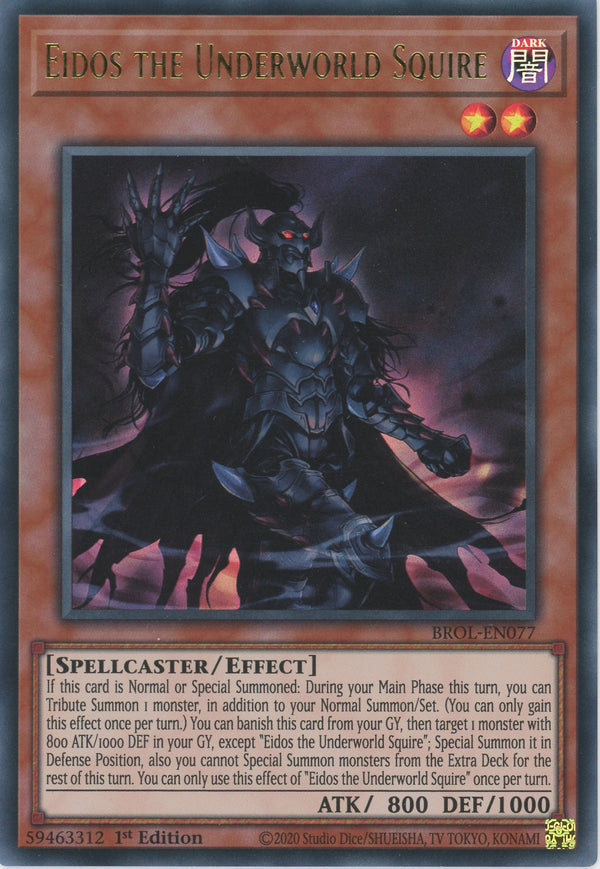 BROL-EN077 - Eidos the Underworld Squire - Ultra Rare - Effect Monster - Brothers of Legend