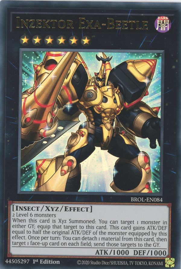 BROL-EN084 - Inzektor Exa-Beetle - Ultra Rare - Effect Xyz Monster - Brothers of Legend