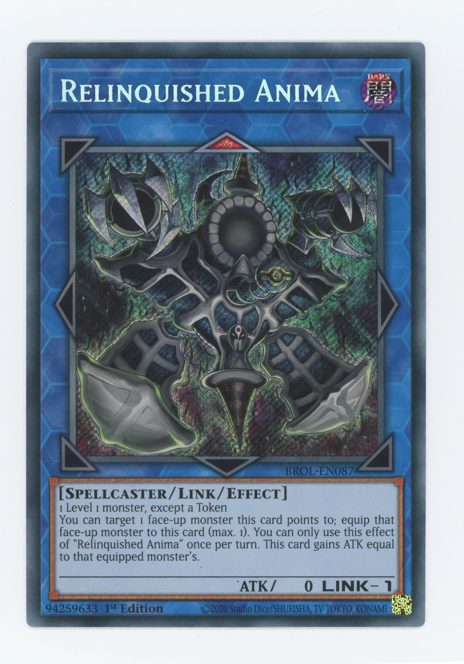 BROL-EN087 - Relinquished Anima - Secret Rare - Effect Link Monster - Brothers of Legend