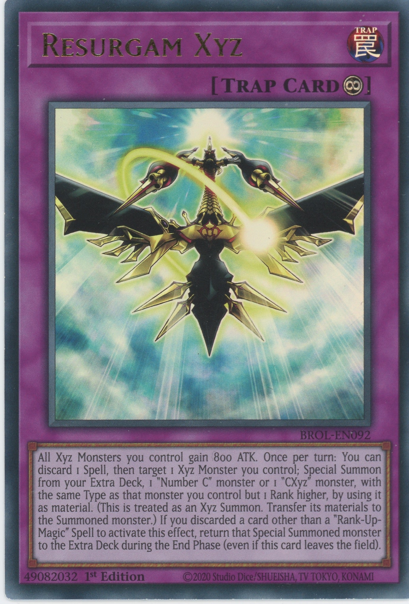 BROL-EN092 - Resurgam Xyz - Ultra Rare - Continuous Trap - Brothers of Legend