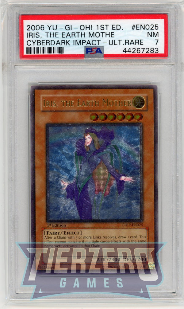 CDIP-EN025 - Iris, the Earth Mother - Ultimate Rare - PSA 7 - 1st Edition