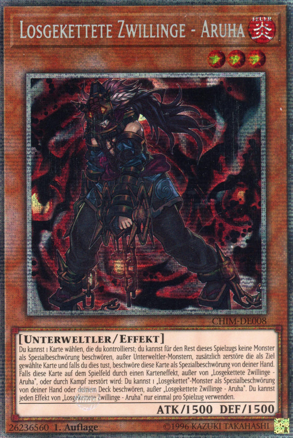 CHIM-DE008 - Unchained Twins - Aruha -Starlight Rare - Effect Monster - 1st Edition - Chaos Impact - German