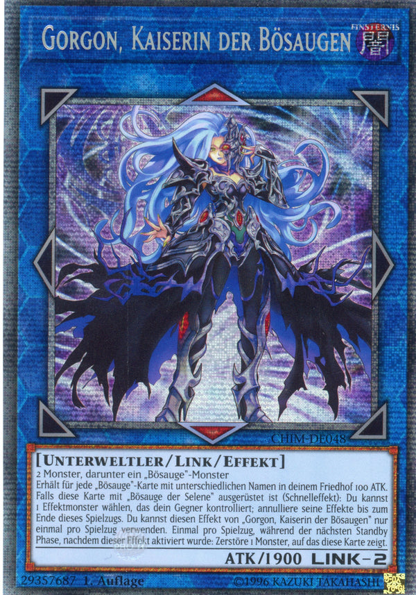 CHIM-DE048 - Gorgon, Empress of the Evil Eyed - Starlight Rare - Effect Link Monster - 1st Edition - Chaos Impact - German