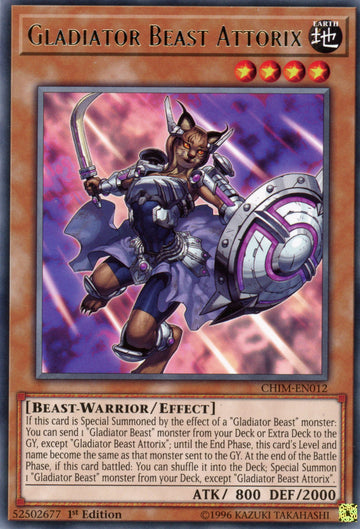 CHIM-EN012 - Gladiator Beast Attorix - Rare - Chaos Impact - 1st Edition