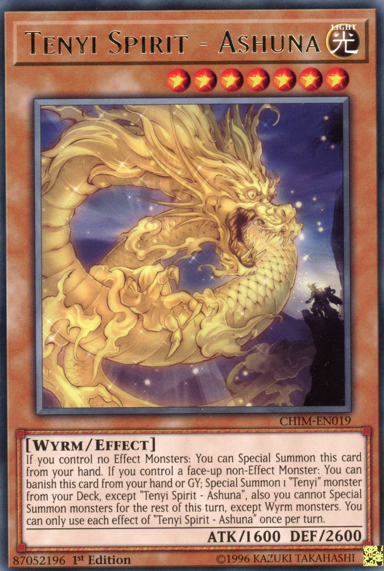 CHIM-EN019 - Tenyi Spirit - Ashuna - Rare - Chaos Impact - 1st Edition