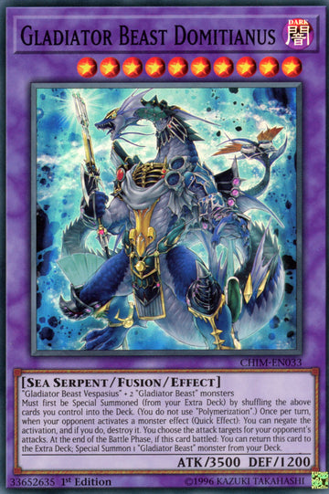 CHIM-EN033 - Gladiator Beast Domitianus - Super Rare - Chaos Impact - 1st Edition