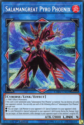 CHIM-EN039 - Salamangreat Pyro Phoenix - Secret Rare - Chaos Impact - 1st Edition