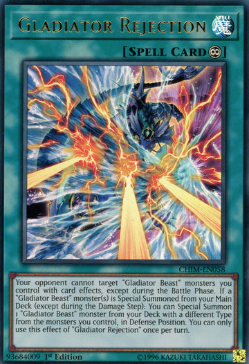 CHIM-EN058 - Gladiator Rejection - Ultra Rare - Chaos Impact - 1st Edition