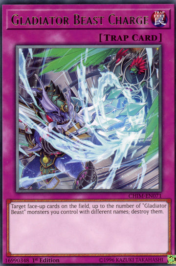 CHIM-EN071 - Gladiator Beast Charge - Rare - Chaos Impact - 1st Edition