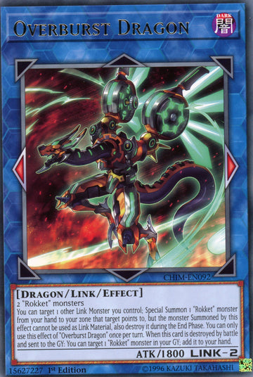 CHIM-EN092 - Overburst Dragon - Rare - Chaos Impact - 1st Edition