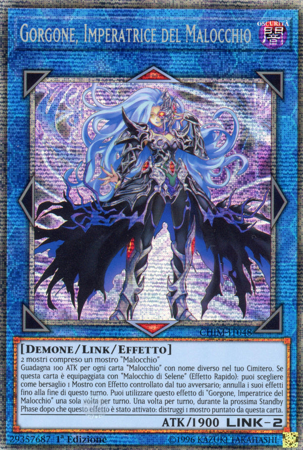 CHIM-IT048 - Gorgon, Empress of the Evil Eyed - Starlight Rare - Effect Link Monster - 1st Edition - Chaos Impact - Italian