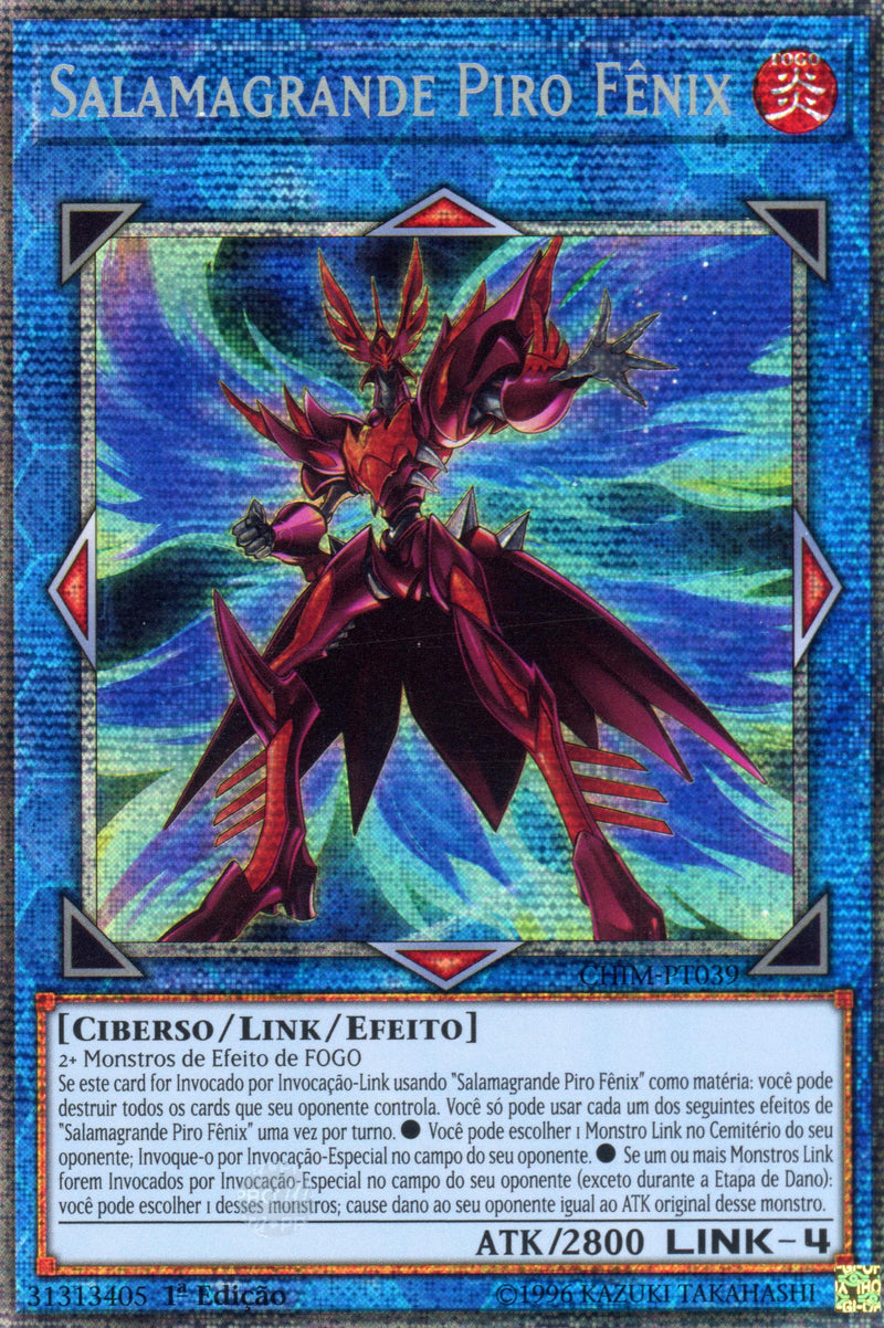 CHIM-PT039 - Salamangreat Pyro Phoenix - Starlight Rare - Effect Link Monster - 1st Edition - Chaos Impact - Portuguese
