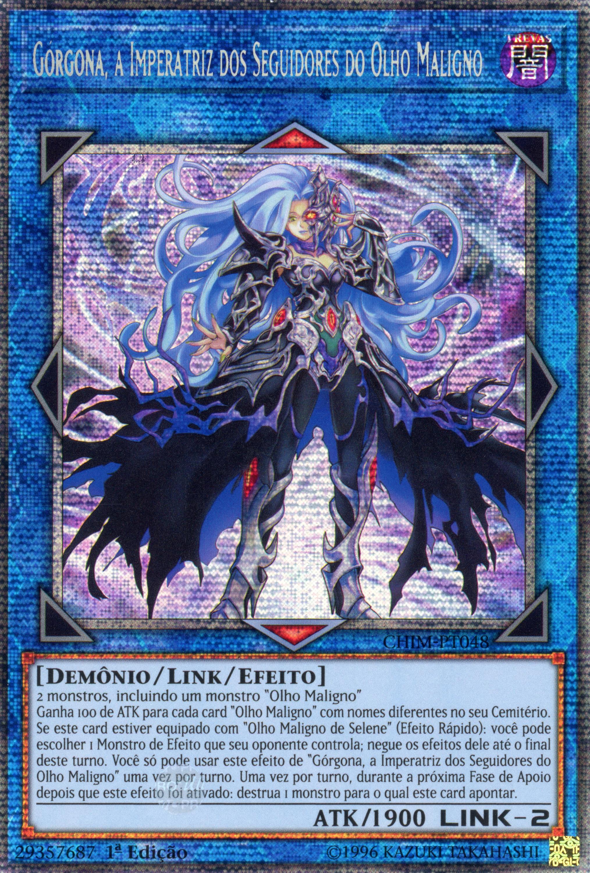 CHIM-PT048 - Gorgon, Empress of the Evil Eyed - Starlight Rare - Effect Link Monster - 1st Edition - Chaos Impact - Portuguese