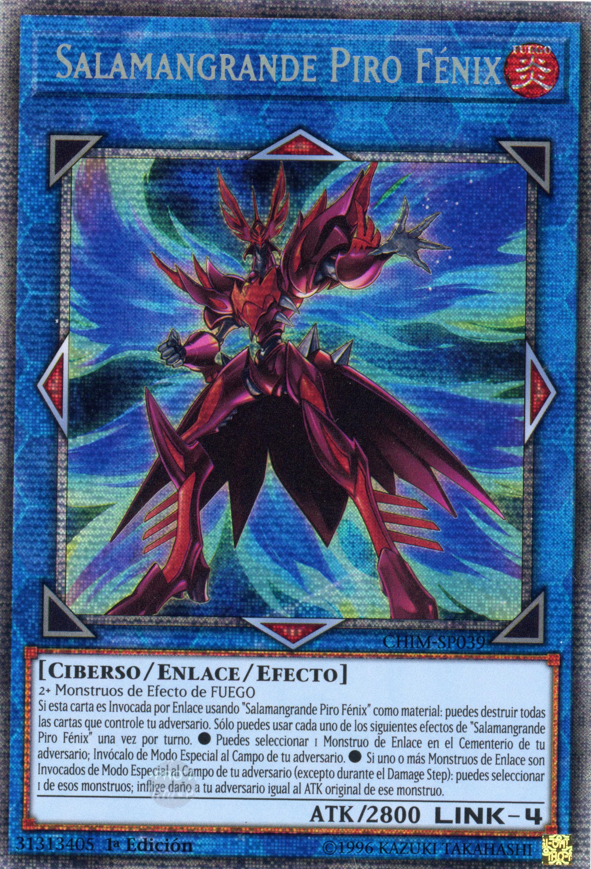 CHIM-SP039 - Salamangreat Pyro Phoenix - Starlight Rare - Effect Link Monster - 1st Edition - Chaos Impact - Spanish