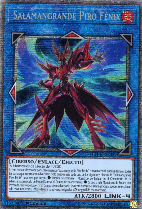 CHIM-SP039 - Salamangreat Pyro Phoenix - Starlight Rare - Effect Link Monster - 1st Edition - Chaos Impact - Spanish