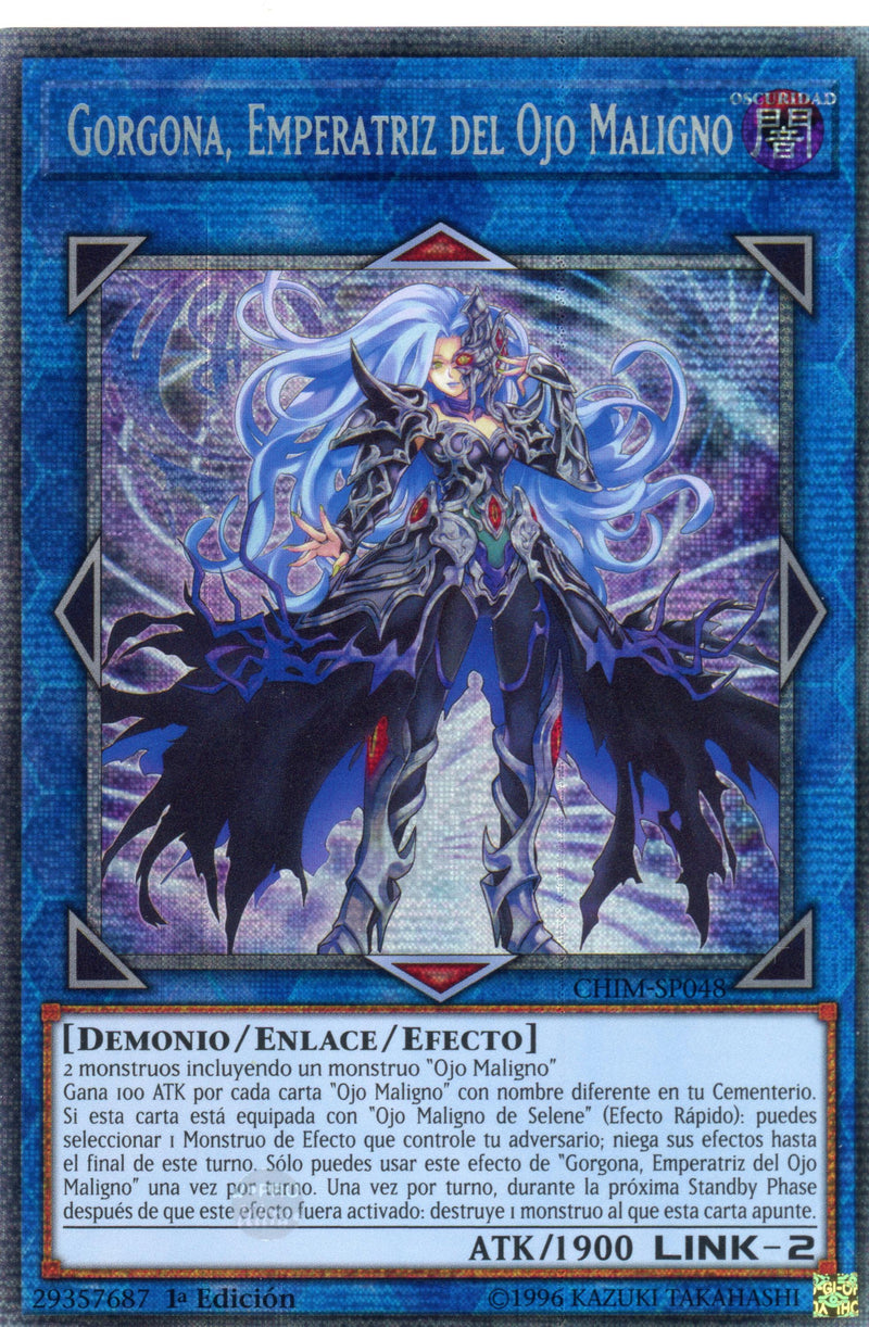 CHIM-SP048 - Gorgon, Empress of the Evil Eyed - Starlight Rare - Effect Link Monster - 1st Edition - Chaos Impact - Spanish