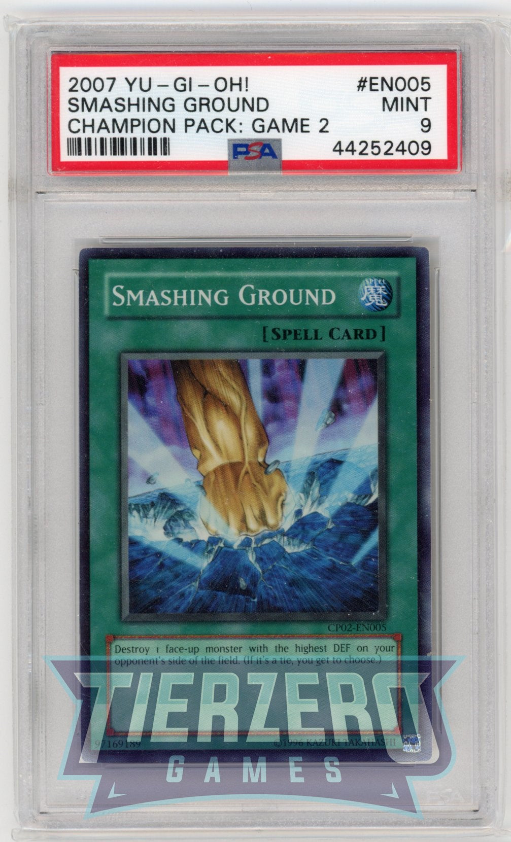 CP02-EN005 - Smashing Ground - Super Rare - PSA 9