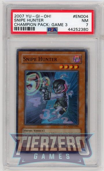 CP03-EN004 - Snipe Hunter - Super Rare - Champion Pack 3 - PSA 7