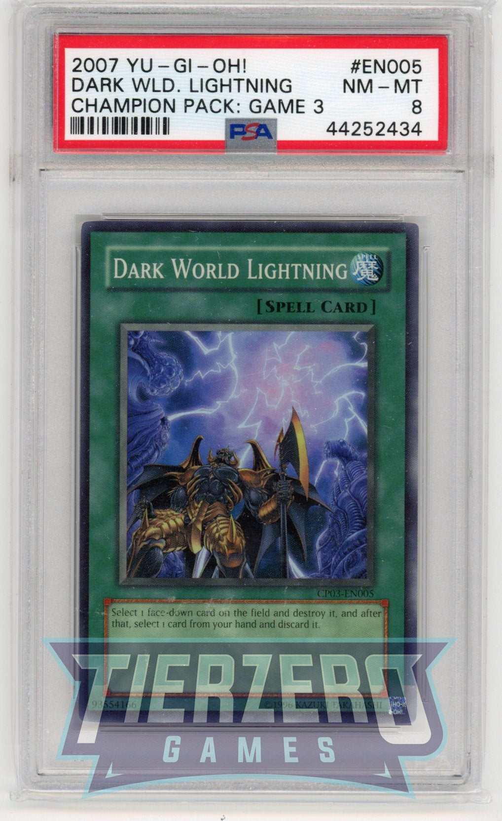 CP03-EN005 - Dark World Lightning - Super Rare - PSA 8