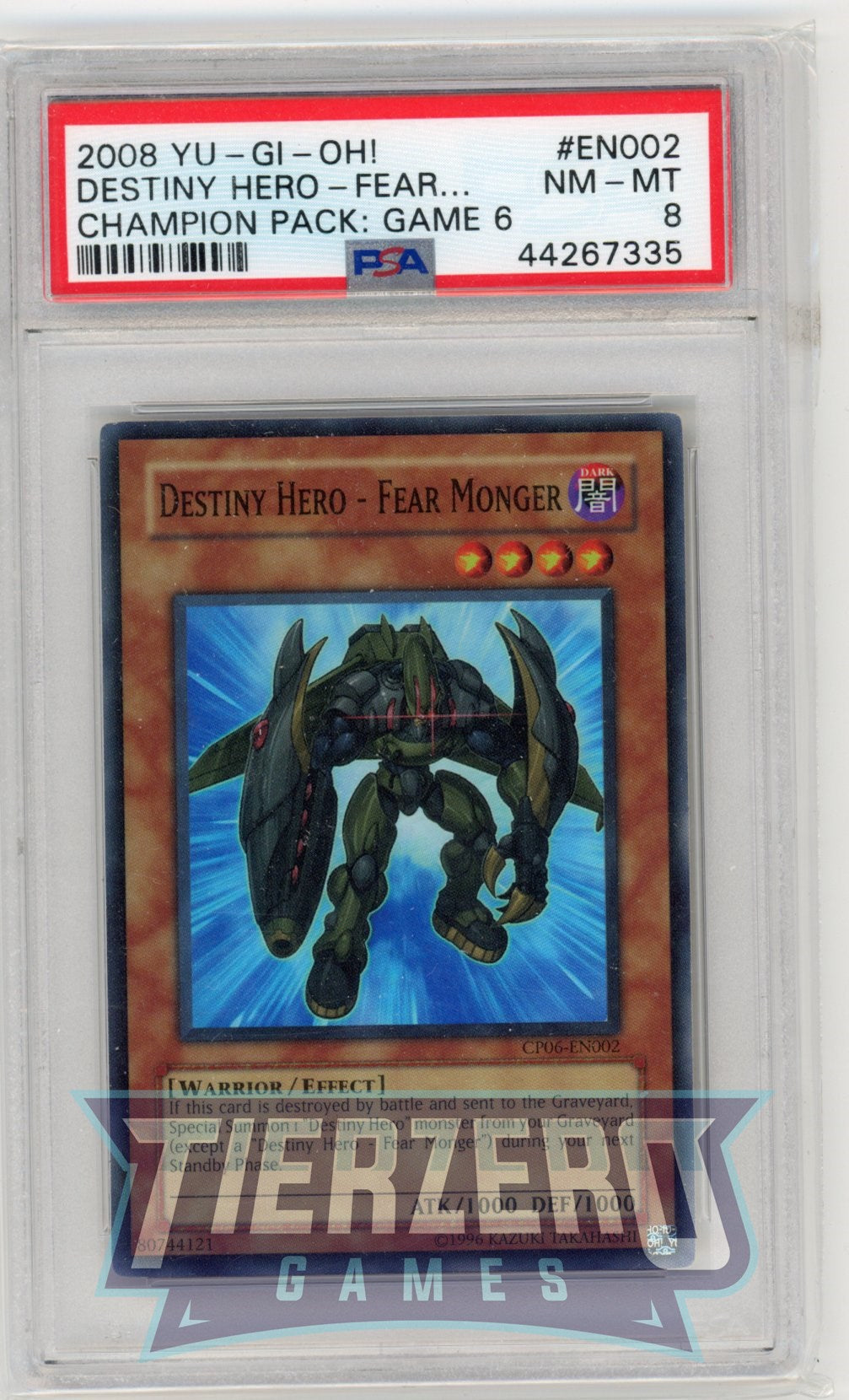 CP06-EN002 - Destiny Hero - Fear Monger - Super Rare - PSA 8