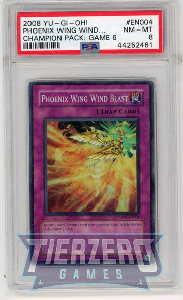 CP06-EN004 - Phoenix Wing Wind Blast - Super Rare - Champion Pack 6 - PSA 8