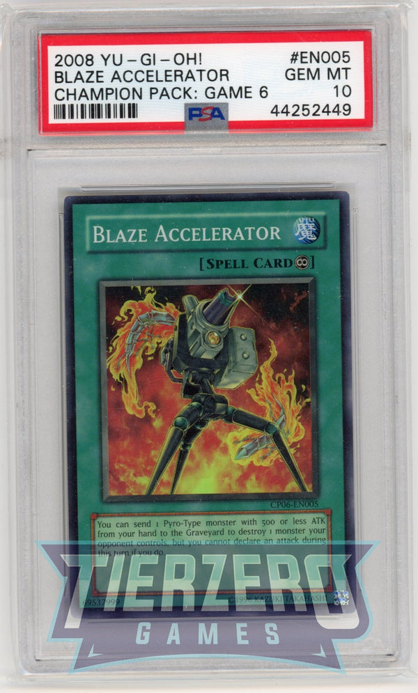 CP06-EN005 - Blaze Accelerator - Super Rare - PSA 10 - B