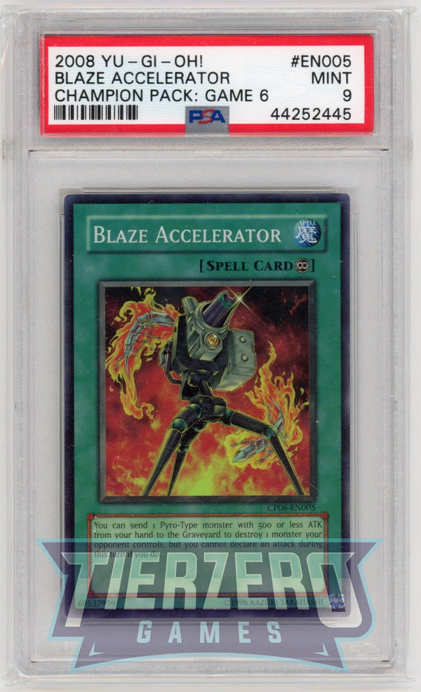 CP06-EN005 - Blaze Accelerator - Super Rare - PSA 9 - A