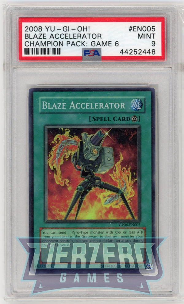 CP06-EN005 - Blaze Accelerator - Super Rare - PSA 9 - B