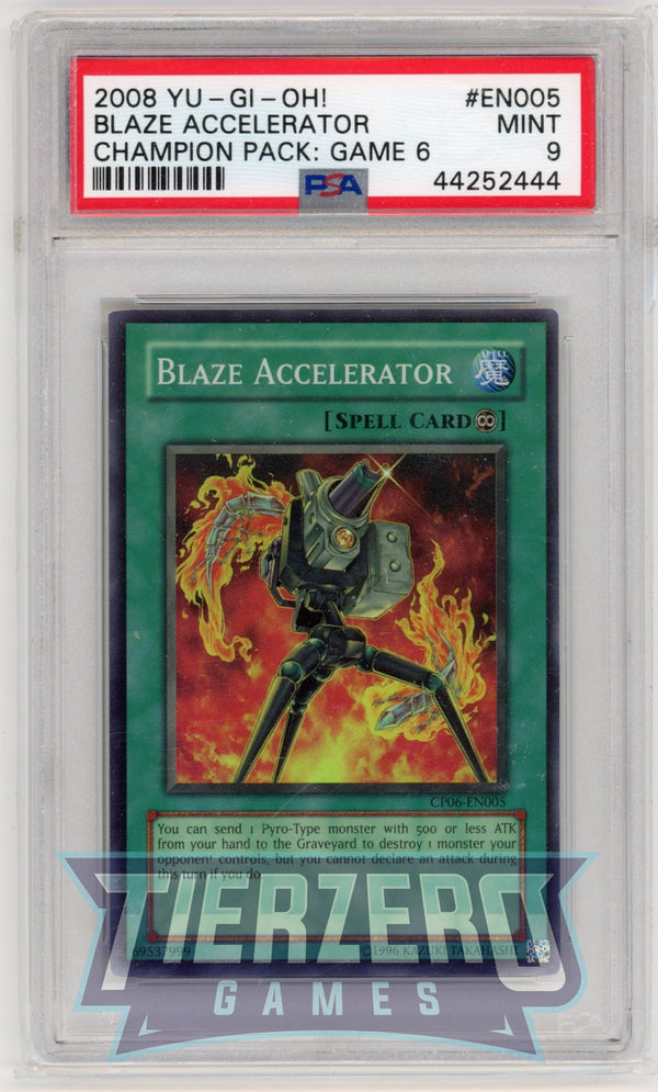 CP06-EN005 - Blaze Accelerator - Super Rare - PSA 9 - C